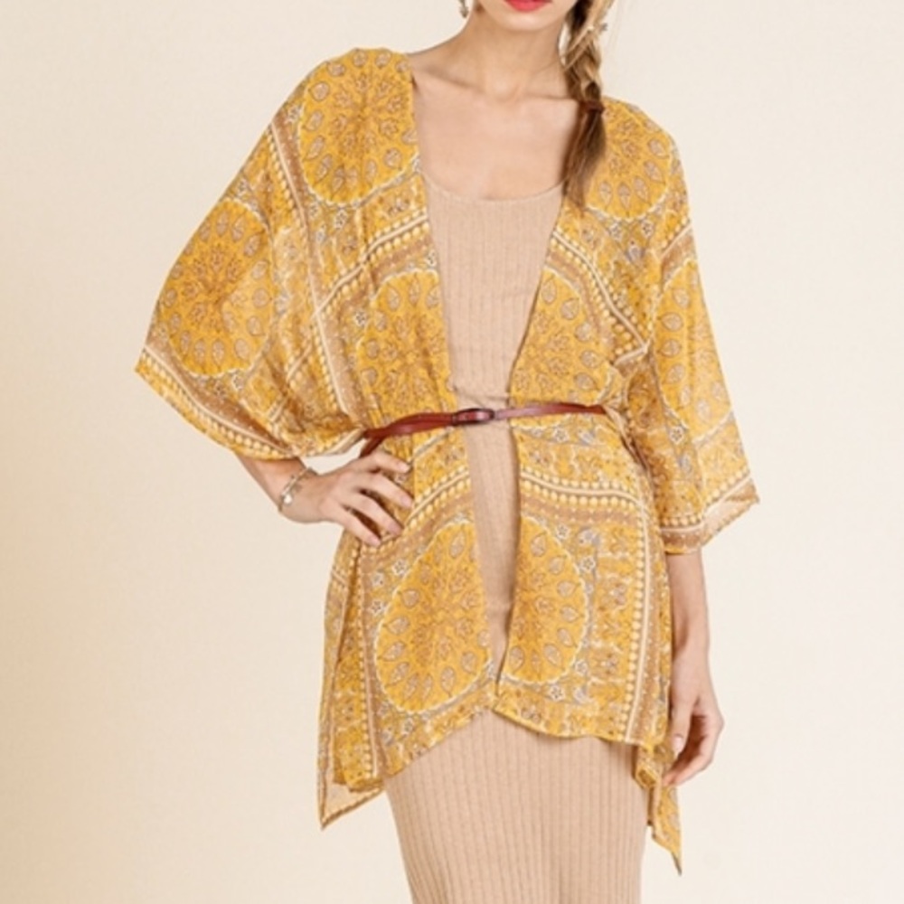 Umgee Honey Paisley Pattern Kimono